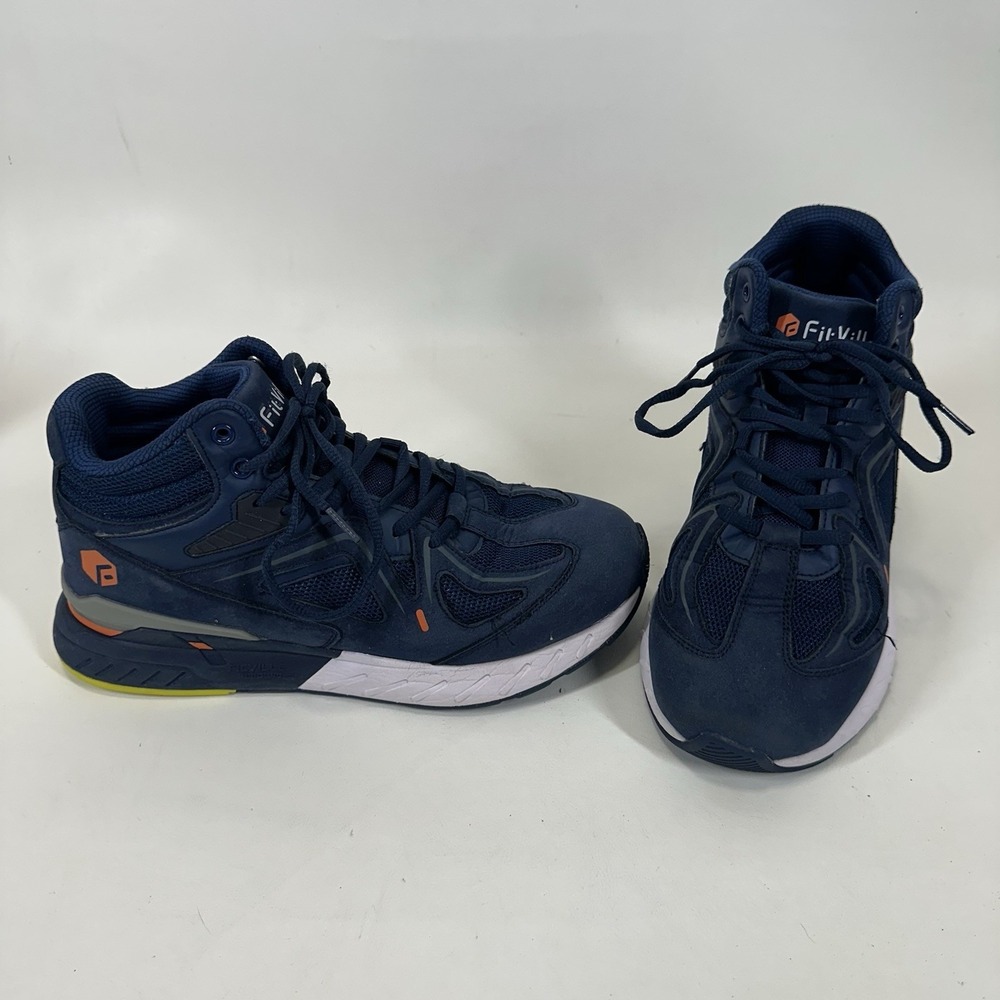 FitVille Marca Pickleball Sneakers Men's 8 EW (extra‎ wide) Blue Cushioned Shoes